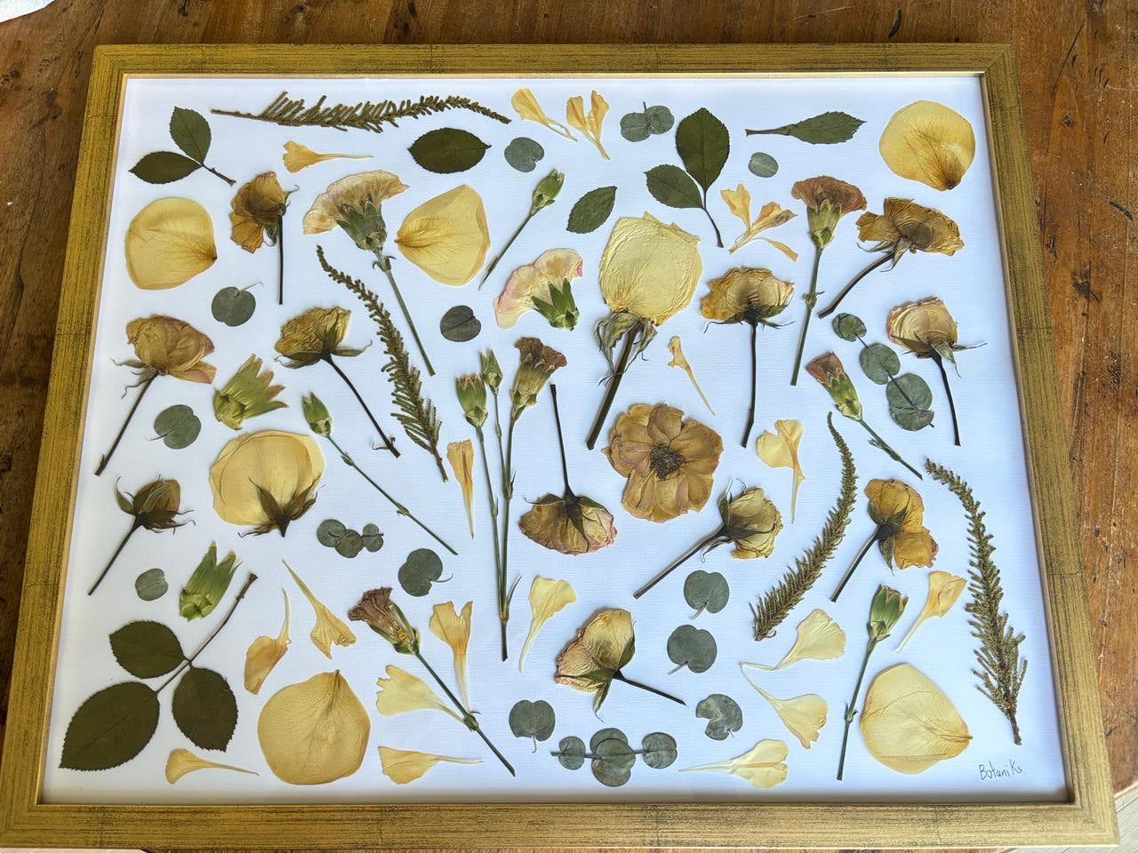 Cuadro Flores Prensadas - RAMO DE NOVIA