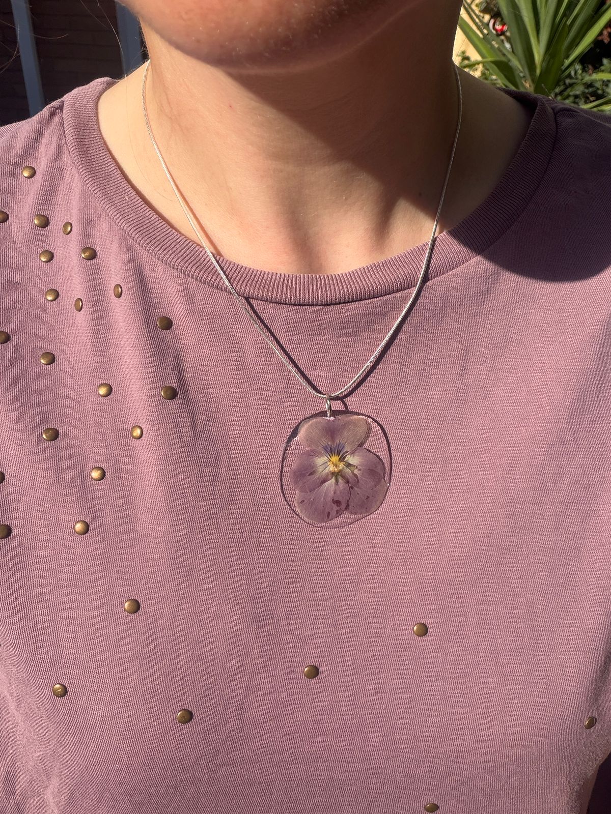 Collar flor prensada VIII