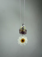 Collar flores prensadas doble