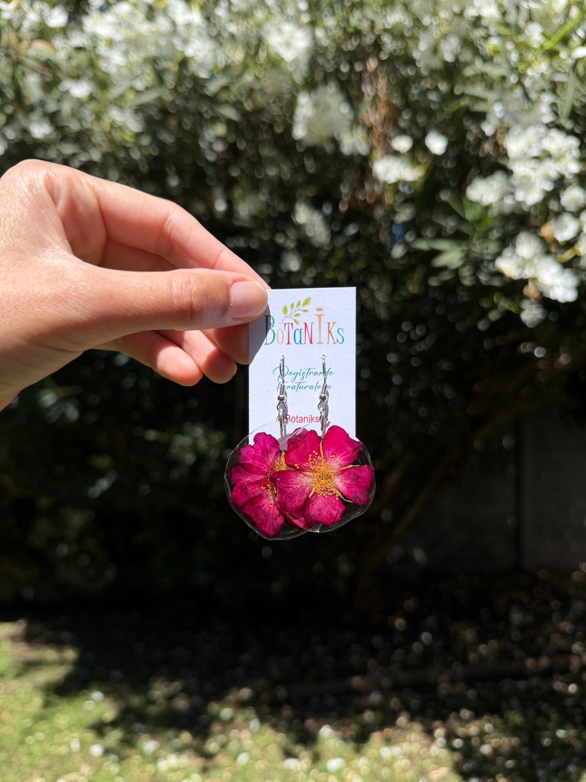 Aros de flores prensadas