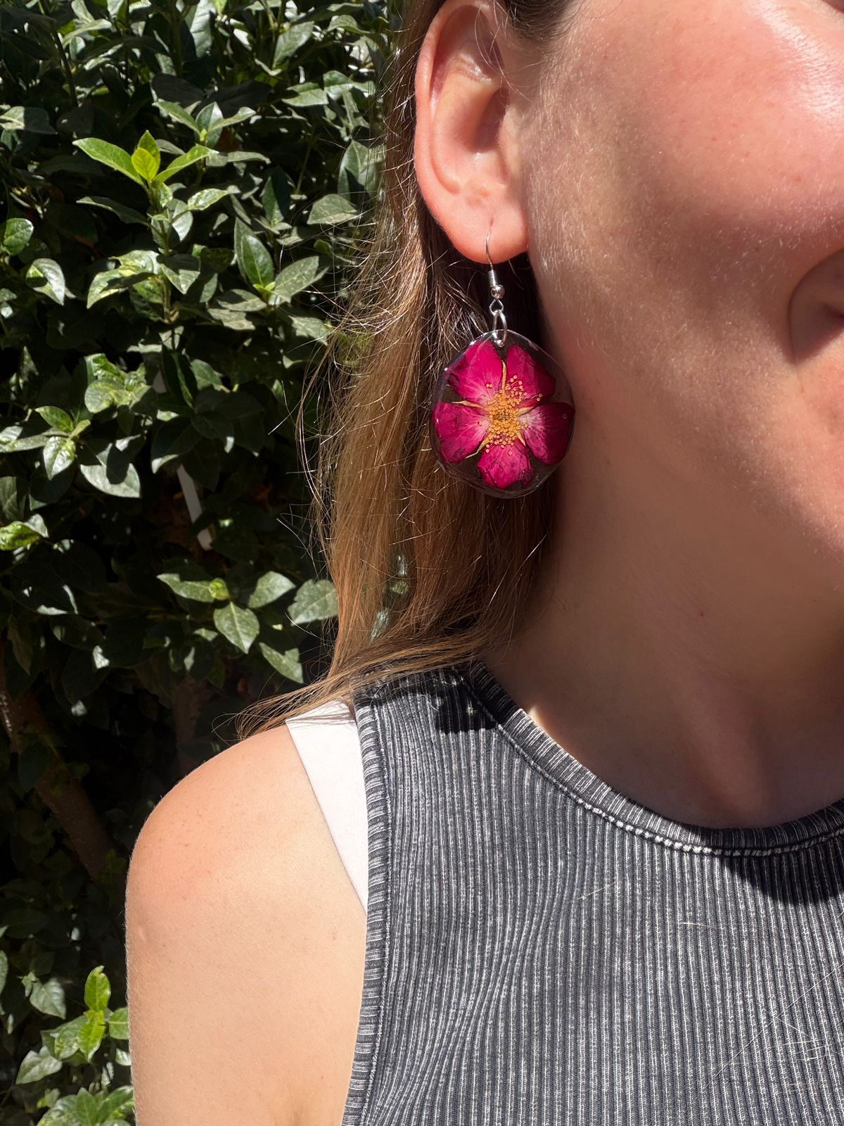 Aros de flores prensadas