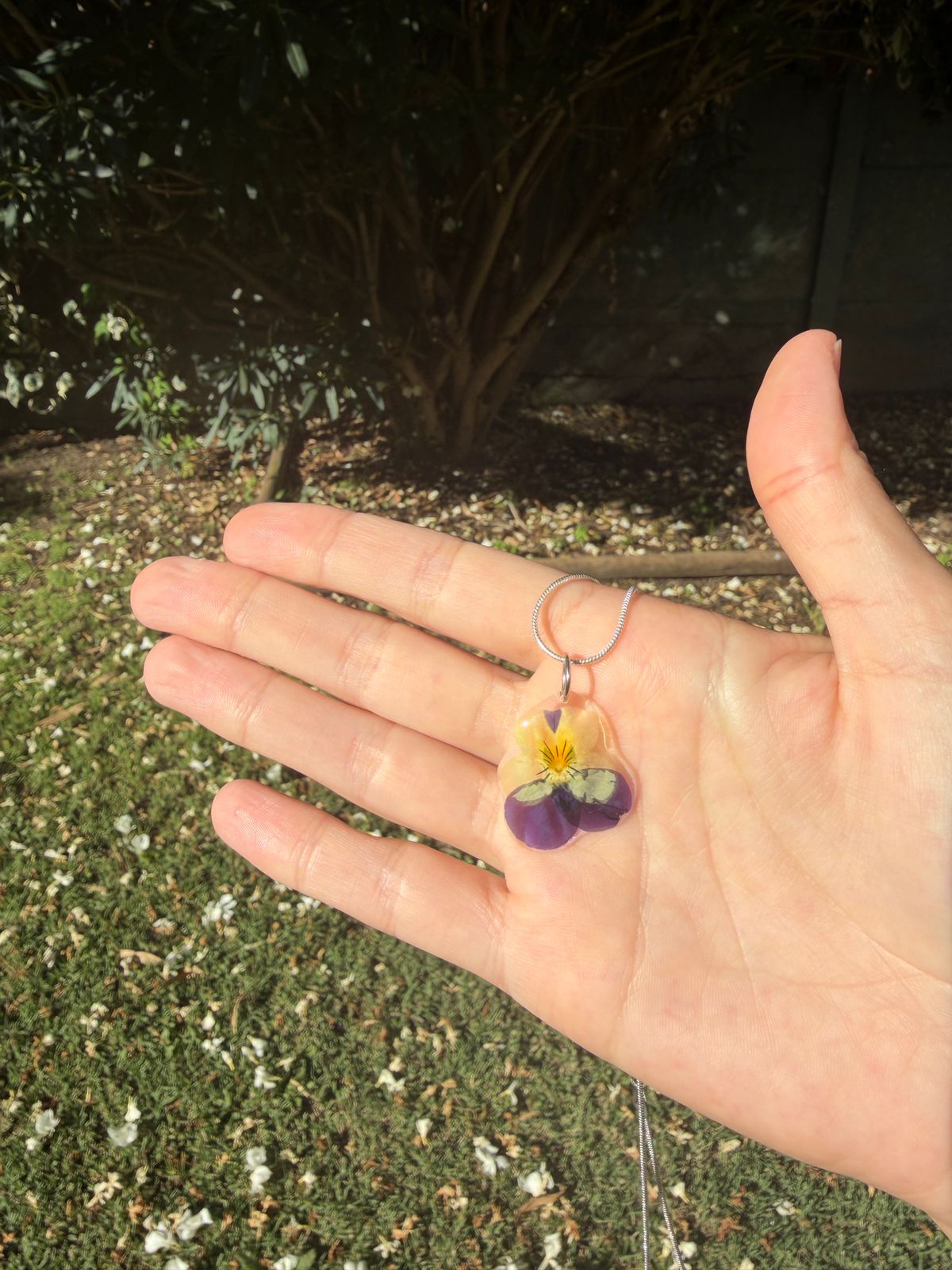 Collar flor prensada VII