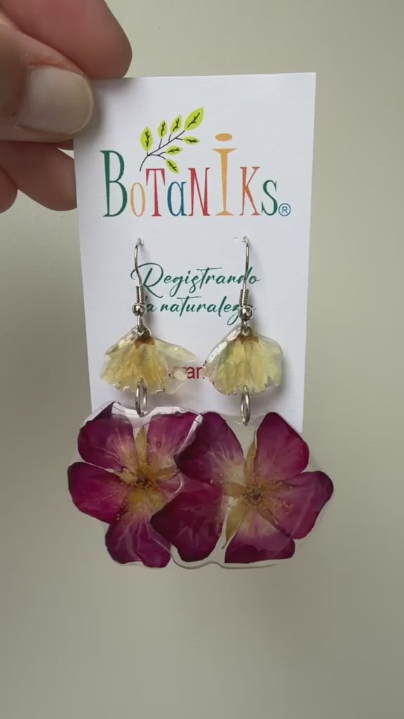 Aros de flores prensadas dobles